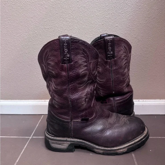 TONY LAMA HENRICK Brown Embroidered Boots Men’s Leather Round Toe SZ 9D Western - Picture 12 of 17